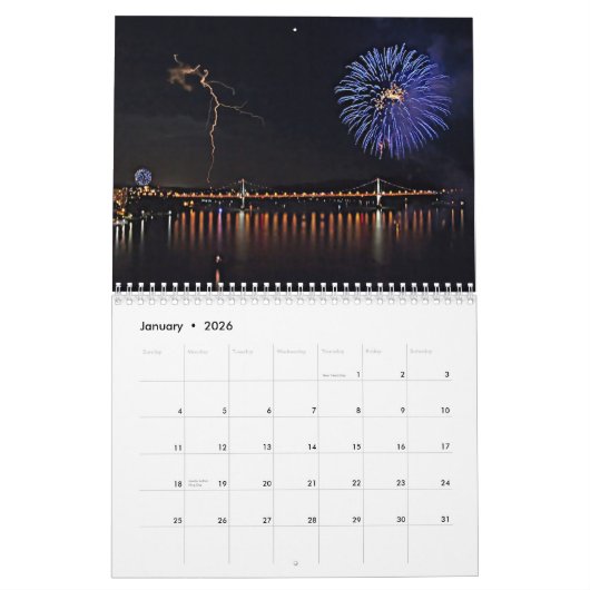 Een brug over de Hudson Kalender (Jan 2026)