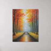 Een brug over een beek met bomen canvas afdruk (Voorkant)