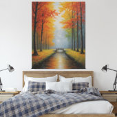 Een brug over een beek met bomen canvas afdruk (Insitu (Slaapkamer))