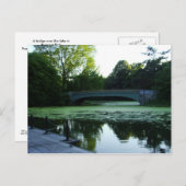 Een brug over het meer in Prospect Park Briefkaart (Voorkant / Achterkant)