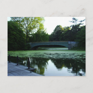 Een brug over het meer in Prospect Park Briefkaart