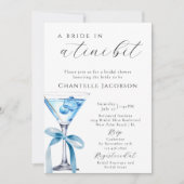 Een bruid in een klein beetje blauw Martini Vrijge Kaart (Voorkant)