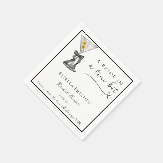 Een Bruid In Een Lichtelijk Vuil Martini Bruidsfee Servet (Hoek)