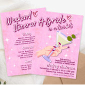 Een bruid in een Tini Beetje Bachelorette Weekend Kaart