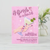 Een bruid in een Tini Beetje Bachelorette Weekend  Kaart (Staand voorkant)