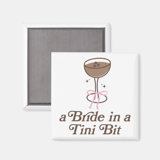Een Bruid In Een Tini Beetje Staart Boog Coquette  Magneet (Voorkant / Achterkant)