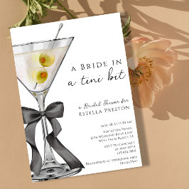 Een Bruid in een Tini Bit Dirty Martini Bruidsdouc Kaart