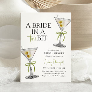 Een bruid in een Tini Bit Dirty Martini Vrijgezell Kaart