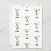 Een bruid in een Tini Bit Dirty Martini Vrijgezell Kaart (Achterkant)