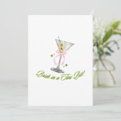 Een Bruid in een Tini Bit Martini Bachelorette Feestdagenkaart (Staand voorkant)