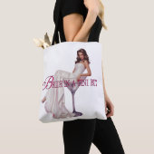 Een Bruid in een Tini Bit – Martini Glas Bruid Tote Bag (Dichtbij)