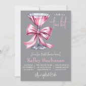 Een bruid in een tini bit, roze martini Vrijgezell Kaart (Voorkant)