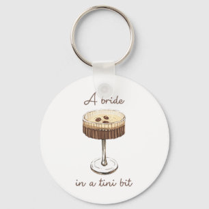 Een Bruid In Een Tinte Bruid Grappige Martini Vrij Sleutelhanger