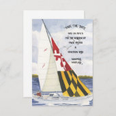 Een bruiloft bewaar de datumkaart kaart (Voorkant / Achterkant)