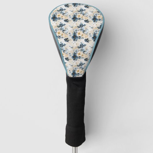 Een bruiloft bloemenserie ontwerp 12 golfheadcover (Voorkant)