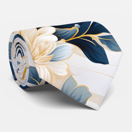 Een bruiloft bloemenserie ontwerp 12 stropdas (Opgerold)