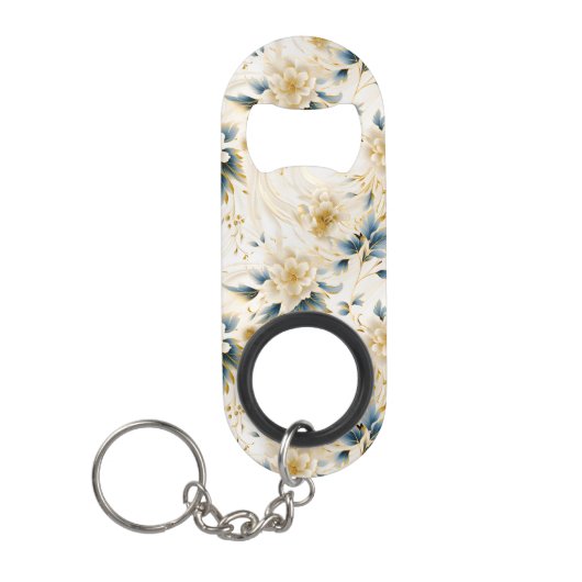Een bruiloft bloemenserie ontwerp 1 mini flessenopener (Voorkant)