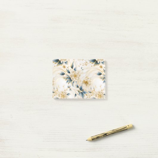 Een bruiloft bloemenserie ontwerp 1 post-it® notes (Op bureau)