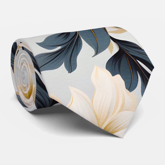 Een bruiloft bloemenserie ontwerp 2 stropdas (Opgerold)