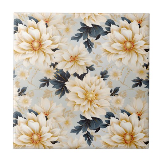 Een bruiloft bloemenserie ontwerp 2 tegeltje (Voorkant)