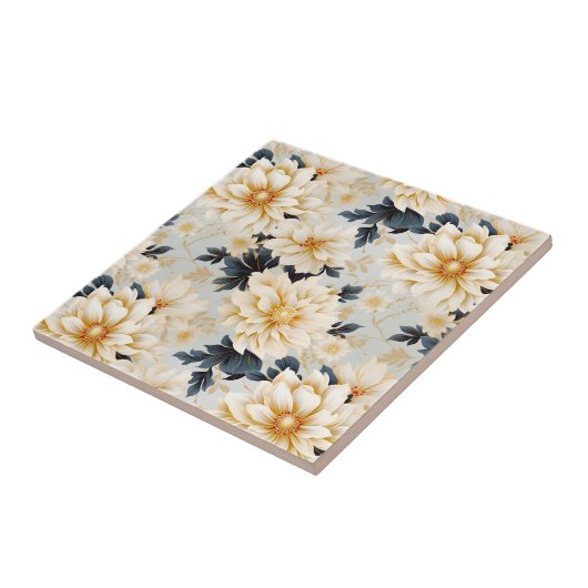 Een bruiloft bloemenserie ontwerp 2 tegeltje (Zijkant)