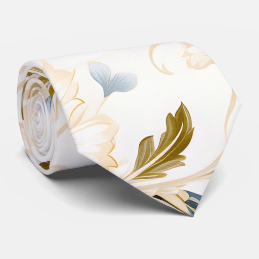 Een bruiloft bloemenserie ontwerp 3 stropdas (Opgerold)