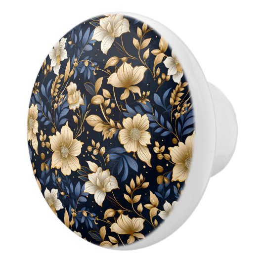 Een bruiloft bloemenserie ontwerp 6 keramische knop (Rechts)