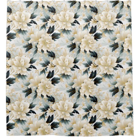 Een bruiloft bloemenserie ontwerp 7 douchegordijn (Voorkant)