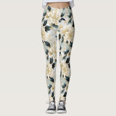 Een bruiloft bloemenserie ontwerp 7 leggings (Voorkant)