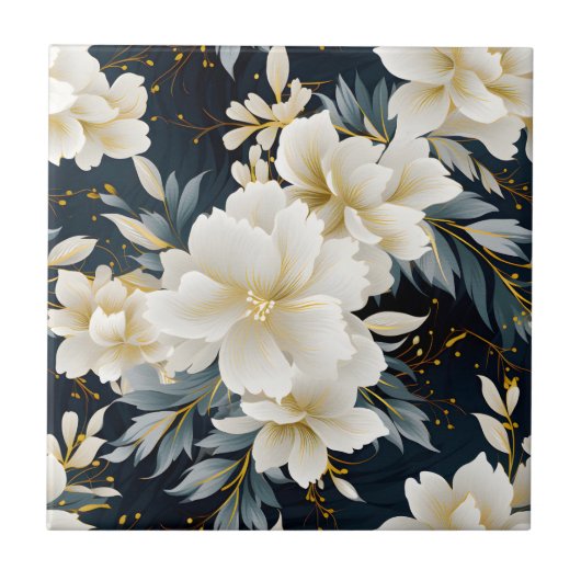 Een bruiloft bloemenserie ontwerp 8 tegeltje (Voorkant)