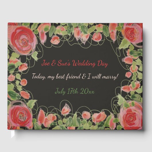 Een bruiloft gastenboek Victoriaans styling (Voorkant)