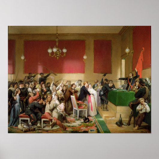 Een bruiloft in de gemeente Parijs van 1871 Poster (Voorkant)