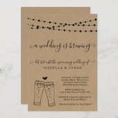 Een bruiloft is het Uitnodiging van de Bridal van  (Voorkant / Achterkant)