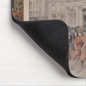 Een bruiloft op een fiets muismat (Hoek)