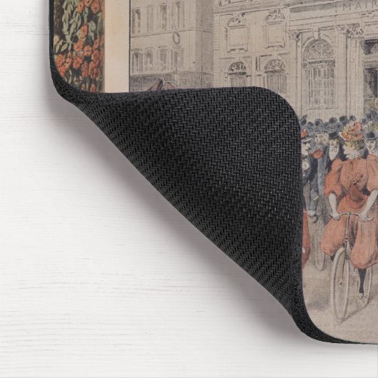 Een bruiloft op een fiets muismat (Hoek)