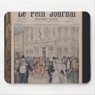 Een bruiloft op een fiets muismat