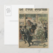 Een bruiloft op een handkar briefkaart (Voorkant / Achterkant)