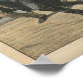 Een bruiloft op een handkar poster (Hoek)