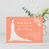 Een bruiloft op koraalkleurig Vrijgezellenfeest Kaart (Staand voorkant)