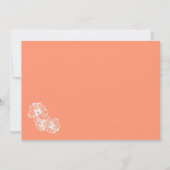 Een bruiloft op koraalkleurig Vrijgezellenfeest Kaart (Achterkant)