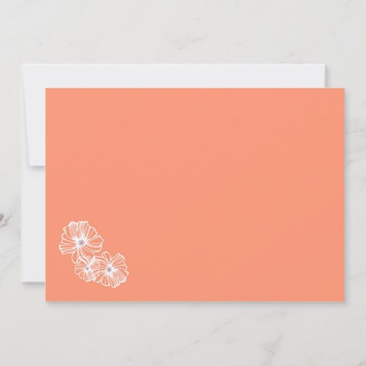 Een bruiloft op koraalkleurig Vrijgezellenfeest Kaart (Achterkant)