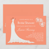 Een bruiloft op koraalkleurig Vrijgezellenfeest Kaart (Voorkant / Achterkant)