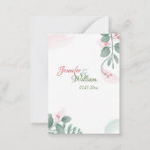 Een bruiloft RSVP met QR Code Enclosure Kaart Notitiekaartje (Achterkant)