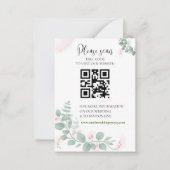 Een bruiloft RSVP met QR Code Enclosure Kaart Notitiekaartje (Voorkant)