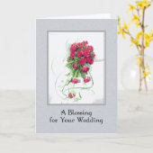 Een bruiloft zegen kaart (Gele Bloem)