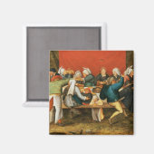 Een bruiloftsfeest magneet (Voorkant / Achterkant)