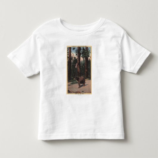 Een bruin Beer in de Bossen Kinder Shirts (Voorkant)