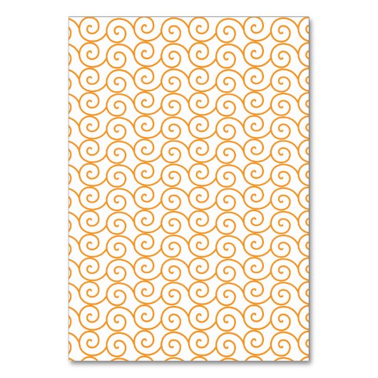 Een bruin en oranje tapijt met een herhalend motie kaart (Voorkant)