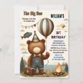 Een bruin plezier vis jongen Schattige Baby 1e Bee Kaart (Voorkant)