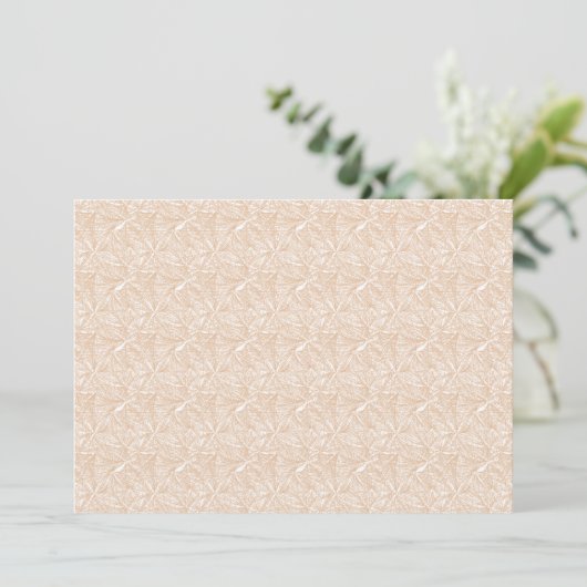 Een bruin tapijt met een ingewikkeld motief ligt o bedankkaart (Staand voorkant)